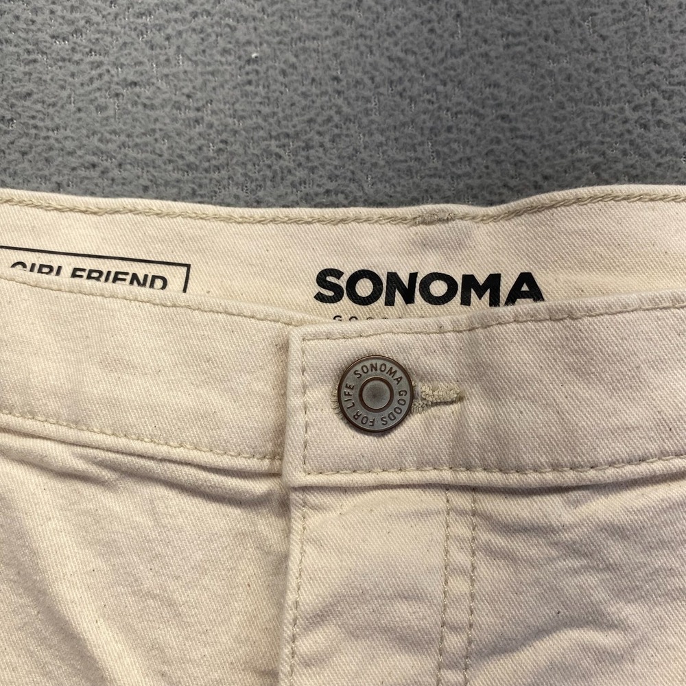 Sonoma Goods For Life Pants‎  Woman 16 Petite Ivory Classic Misses Girlfriend - Picture 4 of 12